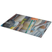 メイン、バー港。カラフルロブスタートラップブイ カッティングボード (角)