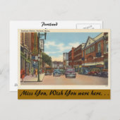 メイン,ポートランドダウンタウン ポストカード (正面/裏面)