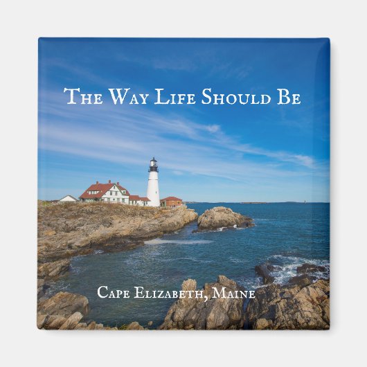 メイン・マグネット、ケープエリザベスにある灯台 マグネット (正面)