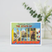 メイン・ヴィンテージ・トラベル州の挨拶 ポストカード (スタンド正面)