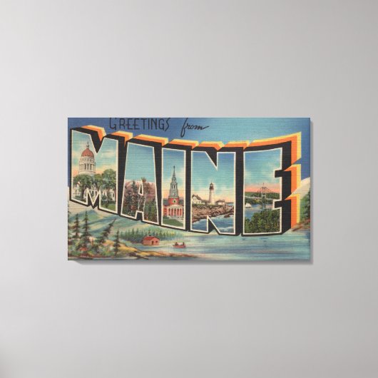 メイン（冬）ラージ・レター・シーン キャンバスプリント (正面)