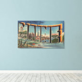 メイン（冬）ラージ・レター・シーン キャンバスプリント (インサイチュ (ウッドフロア))