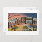 メイン(州大文字/花)大文字 ポストカード (正面/裏面)