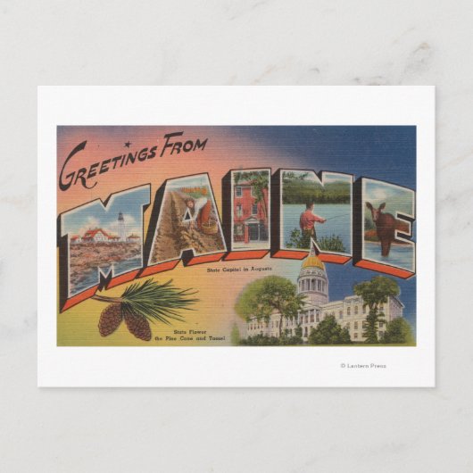 メイン(州大文字/花)大文字 ポストカード (正面)