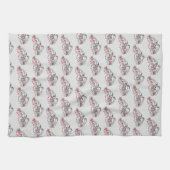 メイン《鳥》アメリカゴガラバードウィンタークリスマスホリデーススノー キッチンタオル (横)