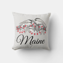 メイン《鳥》アメリカゴガラバードウィンタークリスマスホリデーススノー クッション