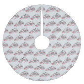 メイン《鳥》アメリカゴガラバードウィンタークリスマスホリデーススノー ブラッシュドポリエステルツリースカート (正面)