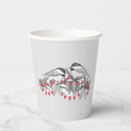 メイン《鳥》アメリカゴガラバードウィンタークリスマスホリデーススノー 紙コップ