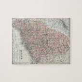 メイン(1894年)のヴィンテージの地図 ジグソーパズル (横)