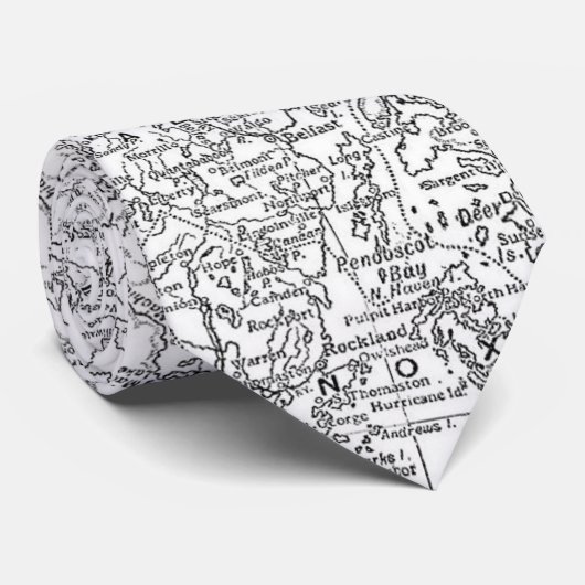 メイン(1911年)のヴィンテージの地図 ネクタイ (ロール)