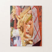 メインMEロブスター転がサンドグルメシーフードフード ジグソーパズル (縦)