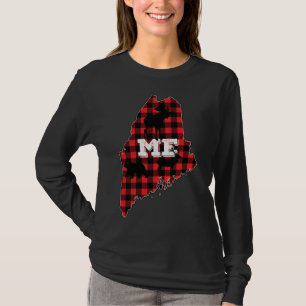 メインME州レッドプレイドフィルムース狩りキリスト Tシャツ