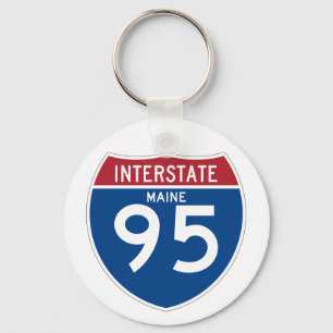 メインME I-95州間高速道路シールド – キーホルダー