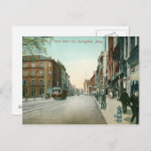 メインSt.、スプリングフィールド、MAヴィンテージ ポストカード (正面/裏面)