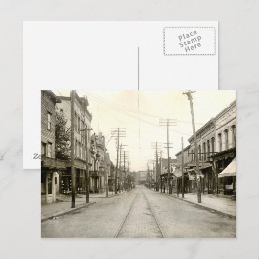 メインSt. Nanticoke Pa.1906 ポストカード (正面/裏面)