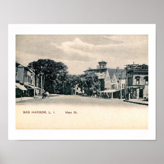 メインSt、Sag Harbor、ロングアイランドNYポスター ポスター (正面)
