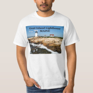 メインTシャツ、ヤギ島ライトハウス Tシャツ