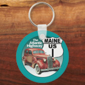 メインUSルート1 – 大西洋高速道路 キーホルダー (正面)