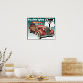 メインUSルート1 – 大西洋高速道路 ポスター (キッチン)