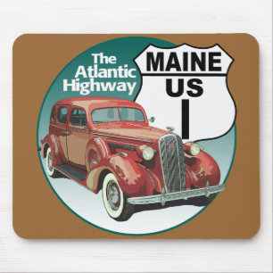 メインUSルート1 – 大西洋高速道路 マウスパッド
