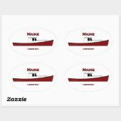 メインUSAロブスターボートロゴ 楕円形シール (シート)