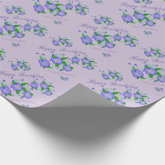 メイヴかわいらしデザイナーフローズ誕生日紙 ラッピングペーパー (角)