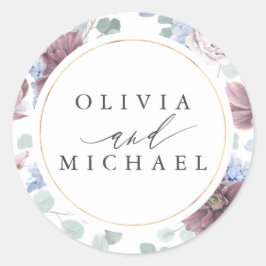 メイヴとダスティブルーのフローラ結婚のシール ラウンドシール