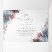 メイヴとダスティブルーフローラ結婚植物学 三つ折り招待状 (内部中)