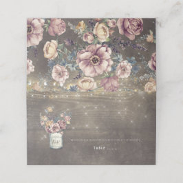 メイヴと金ゴールドフローラメイスン素朴ジャー結婚ズ プレイスカード