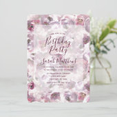 メイヴウォーターの色フローラ誕生日パーティーの招待 招待状 (スタンド正面)