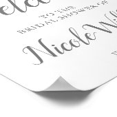 メイヴウォーター色バラフローラブライダルシャワー歓迎 ポスター (角)