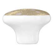 メイヴクリームとベージュ セラミックノブ (側面)