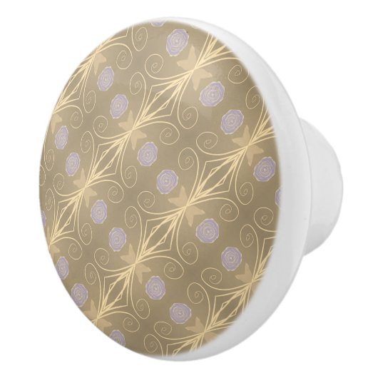 メイヴクリームとベージュ セラミックノブ (右)