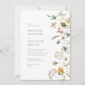 メイヴシック春デリケートプレス花模様結婚ズ 招待状 (正面)