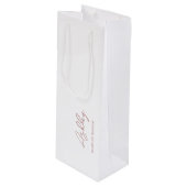 メイヴダスティピンクパーソナライズされたウェディングパーティー名 ワインギフトバッグ (正面アングル)