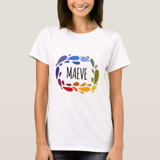 メイヴネームかわいカラフルい贈り物メーヴ Tシャツ