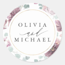 メイヴフラワーと金ゴールドフレームエレガントな結婚式