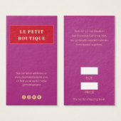 メイヴモダンレッド小売価格ラベル (正面&裏面)