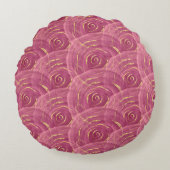 メイヴ渦巻形のギルド抽象芸術バラパターン ラウンドクッション (正面)