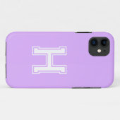 メイヴ無地の色 |ミニマリスト・モノグラム Case-Mate iPhoneケース (裏面(横))