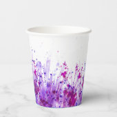 メイヴ・グラスは水彩画のカップ結婚を跳ね上げた 紙コップ (裏面)