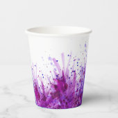 メイヴ・グラスは水彩画のカップ結婚を跳ね上げた 紙コップ (正面)