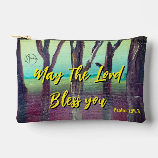 メイ主よ賛美プリントカットバッグ アクセサリーポーチ (正面)