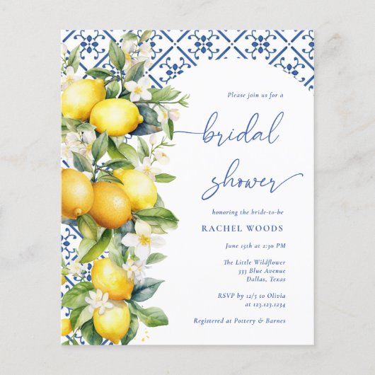 メイ地中海のンスクイズレモンブライダルシャワー チラシ (正面)