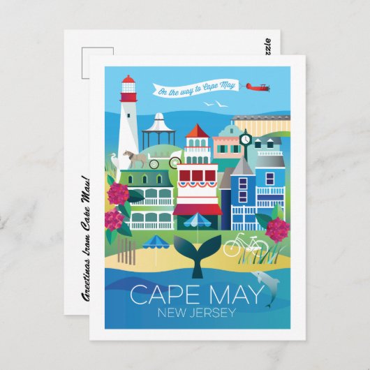 メイ岬ニュージャージーのはがき ポストカード (正面/裏面)