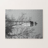 メイ岬ライトb/w ジグソーパズル (横)