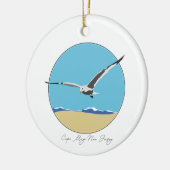 メイ岬、ニュージャージー海カモメビーチ セラミックオーナメント (左)