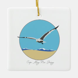 メイ岬、ニュージャージー海カモメビーチ セラミックオーナメント