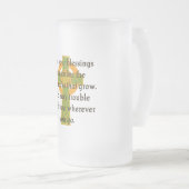 メイ恵み数を超える – アイルランド引用文 フロストグラスビールジョッキ (正面右)