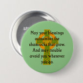 メイ恵み数を超える – アイルランド引用文 缶バッジ (正面&裏面)